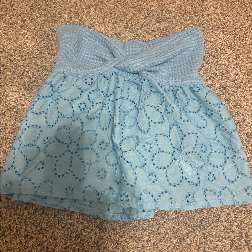SHEIN Blue Floral Tube Top